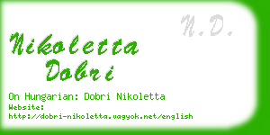 nikoletta dobri business card